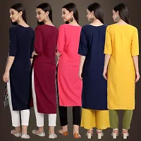 Fancy Crepe Kurtis For Women Pack Of 5-thumb1