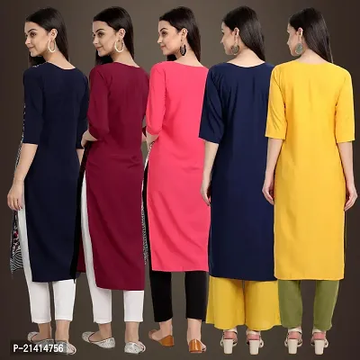 Fancy Crepe Kurtis For Women Pack Of 5-thumb2