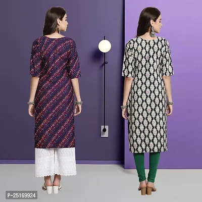 Fancy Crepe Kurtas For Women Pack Of 2-thumb2