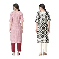 Attarctive Crepe Printed Straight Kurti Combo For Women Pack Of 2-thumb1