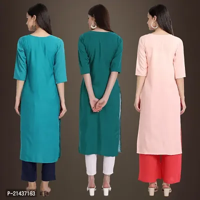 Fancy Crepe Kurtis for Women Pack Of 3-thumb2