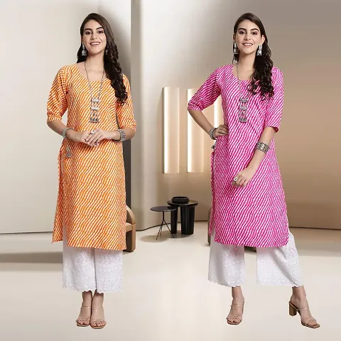 Fancy Rayon Kurtis For Women Pack Of 2