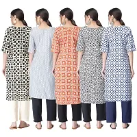 New Crepe Printed Kurtis Combo For Women Pack Of 5-thumb1