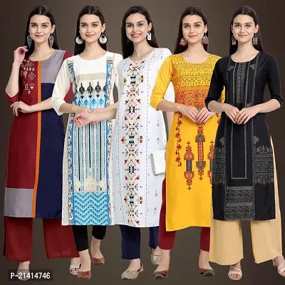 Fancy Crepe Kurtis For Women Pack Of 5