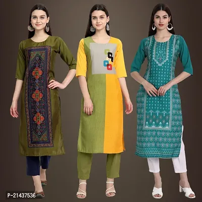 Fancy Crepe Kurtis for Women Pack Of 3