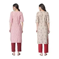 Attarctive Crepe Printed Straight Kurti Combo For Women Pack Of 2-thumb1