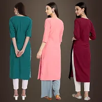 Fancy Crepe Kurtis for Women Pack Of 3-thumb1