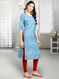 Stylish Blue Crepe Stitched Kurta For Women-thumb3