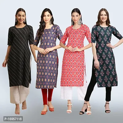 Women Stylish Crepe Straight Kurta