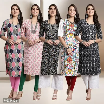 Fancy Crepe Kurtis For Women Pack Of 5