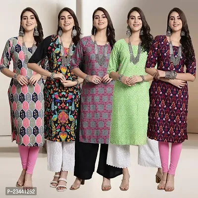 Fancy Crepe Kurtis For Women Pack Of 5