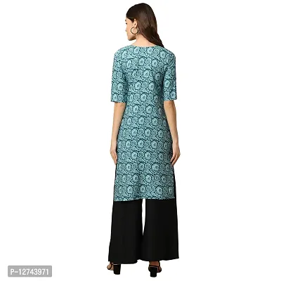 Stylish Crepe Digital Printed Straight Kurti For Women Pack of 5-thumb5