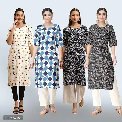 Women Stylish Crepe Straight Kurta-thumb0