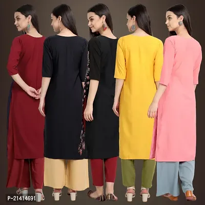 Fancy Crepe Kurtis For Women Pack Of 5-thumb2