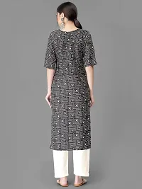 Stylish Crepe Printed Straight Kurta With Pant Set For Women-thumb2