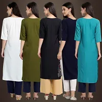 Fancy Crepe Kurtis For Women Pack Of 5-thumb1