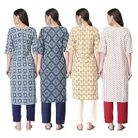 New Crepe Combo Printed Kurtis For Women Pack Of 4-thumb1