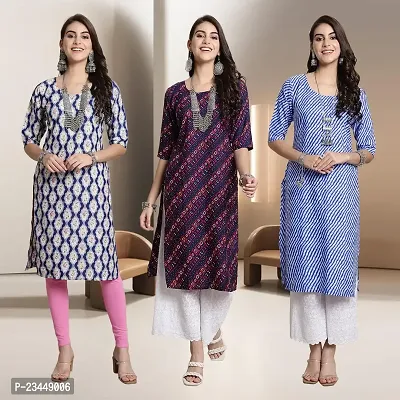 Fancy Rayon Kurtis For Women Pack Of 3