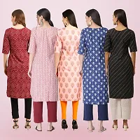 Women Stylish Crepe Printed Straight Kurta-thumb1