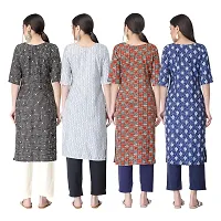 New Crepe Combo Printed Kurtis For Women Pack Of 4-thumb1