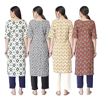 New Crepe Combo Printed Kurtis For Women Pack Of 4-thumb1