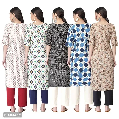 New Crepe Printed Kurtis Combo For Women Pack Of 5-thumb2