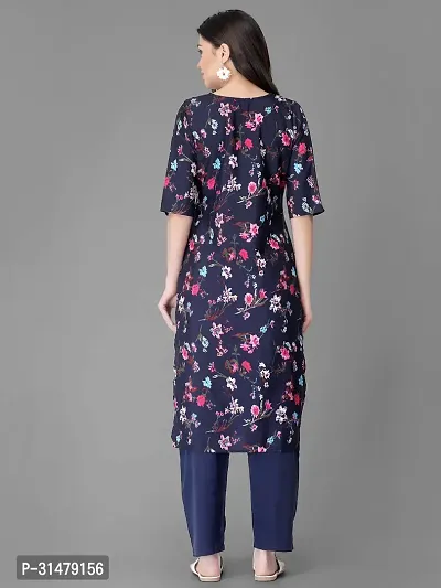 Stylish Crepe Printed Straight Kurta With Pant Set For Women-thumb3