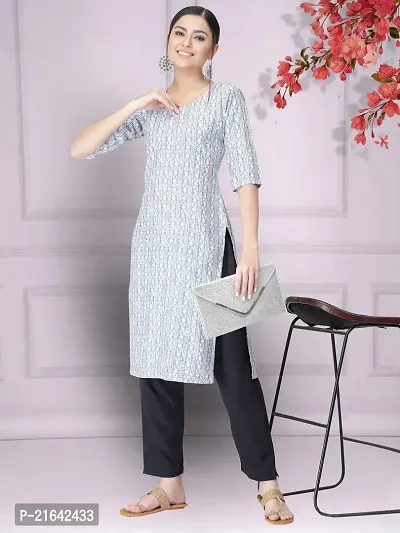 Stylish Crepe Stitched Kurta For Women-thumb0