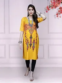 Stylish Multicoloured Crepe Printed Stitched Kurta For Women Pack Of 2-thumb1