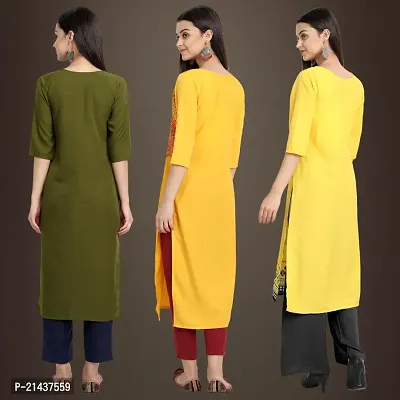 Fancy Crepe Kurtis for Women Pack Of 3-thumb2