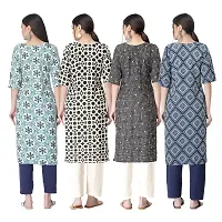 New Crepe Combo Printed Kurtis For Women Pack Of 4-thumb1