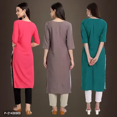 Fancy Crepe Kurtis for Women Pack Of 3-thumb2