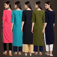 Fancy Crepe Kurtis For Women Pack Of 5-thumb1