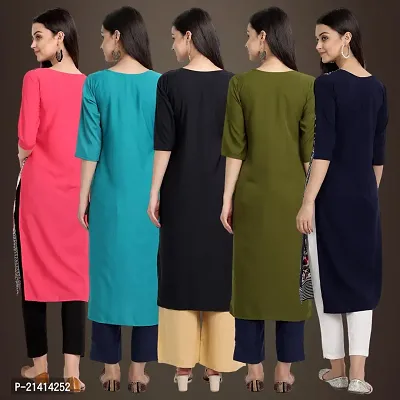 Fancy Crepe Kurtis For Women Pack Of 5-thumb2