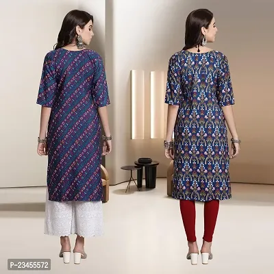 Fancy Rayon Kurtis For Women Pack Of 2-thumb2