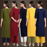 Fancy Crepe Kurtis For Women Pack Of 5-thumb1