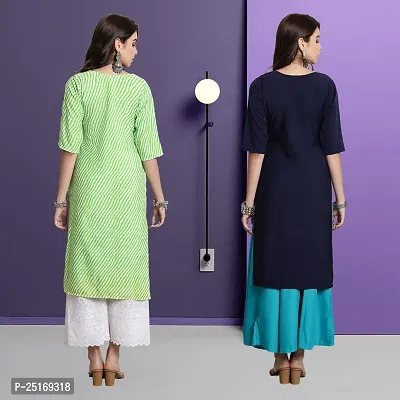 Fancy Crepe Kurtas For Women Pack Of 2-thumb2