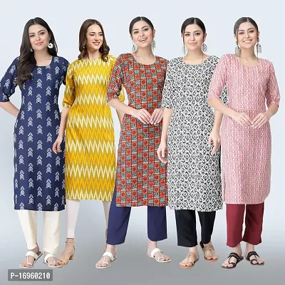 Women Stylish Crepe Printed Staright Kurta