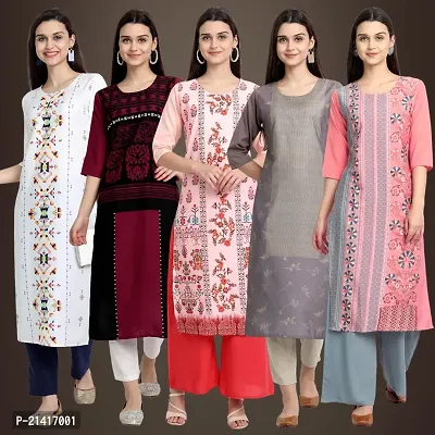 Fancy Crepe Kurtis For Women Pack Of 5