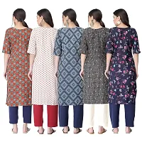 New Crepe Printed Kurtis Combo For Women Pack Of 5-thumb1