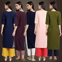 Fancy Crepe Kurtis For Women Pack Of 5-thumb1