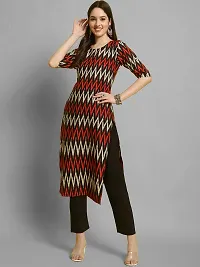 Stylish Black Crepe Printed Kurta Bottom Set For Women-thumb1