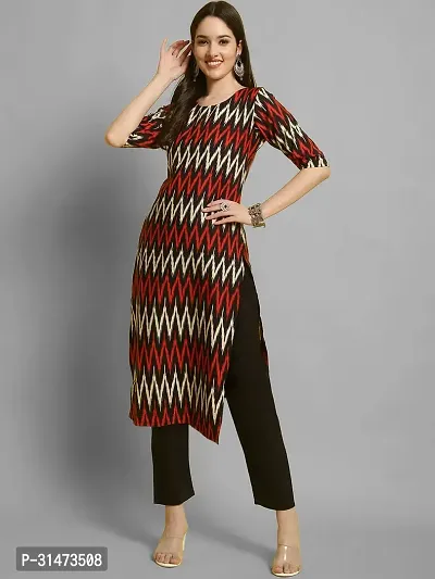 Stylish Black Crepe Printed Kurta Bottom Set For Women-thumb2