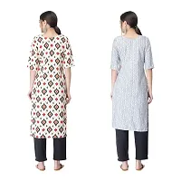 Attarctive Crepe Printed Straight Kurti Combo For Women Pack Of 2-thumb1