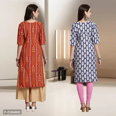 Fancy Rayon Kurtis For Women Pack Of 2-thumb2