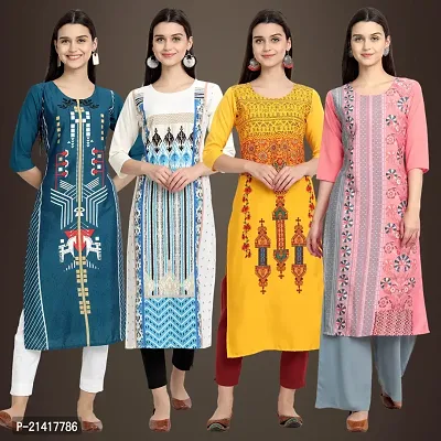 Fancy Crepe Kurtis for Women Pack Of 4-thumb0