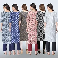 Women Stylish Crepe Printed Straight Kurta Combo-thumb1