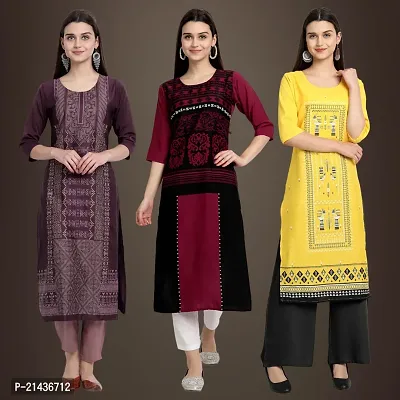 Fancy Crepe Kurtis for Women Pack Of 3