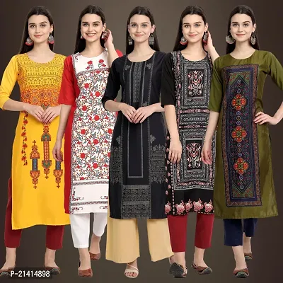 Fancy Crepe Kurtis For Women Pack Of 5