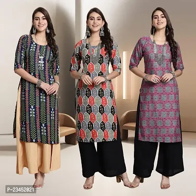 Fancy Rayon Kurtis For Women Pack Of 3